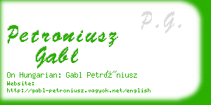 petroniusz gabl business card